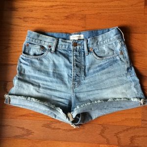 Madewell high waist denim shorts size 29